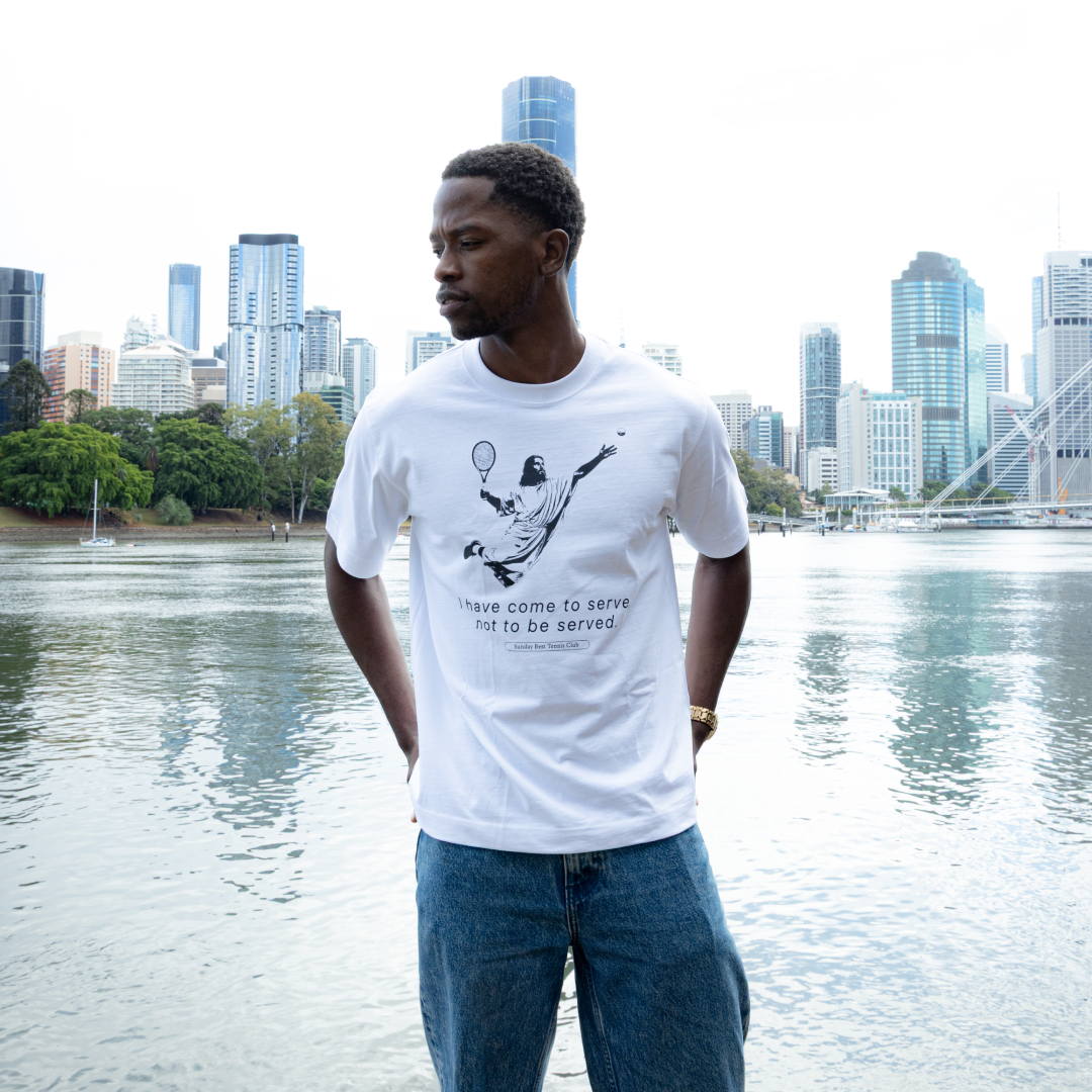 'Come To Serve' Tennis Tee